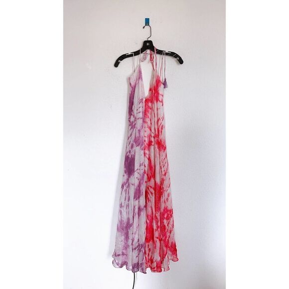 Rococo Sand Ava Maxi Dress in Fuchsia & Lilac Large - Picture 10 of 11